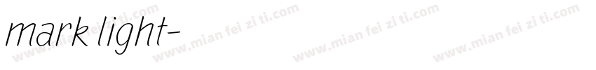 mark light字体转换